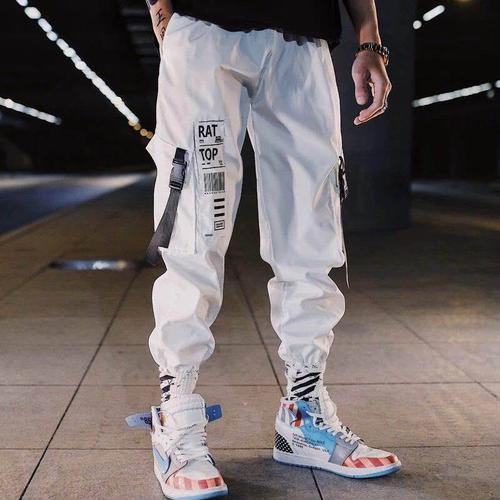 Jual Hip hop Streetwear Men Harem Cargo 