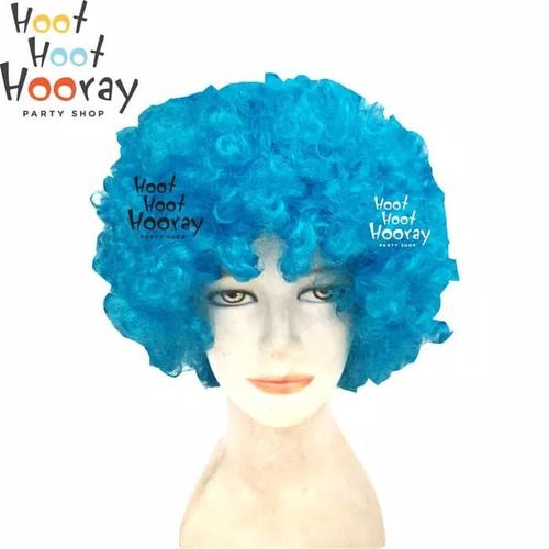 Foto Produk Wig Biru Terang / Wig Kribo / Wig Badut / Wig Cosplay / Rambut Palsu dari Hoot Hoot Hooray