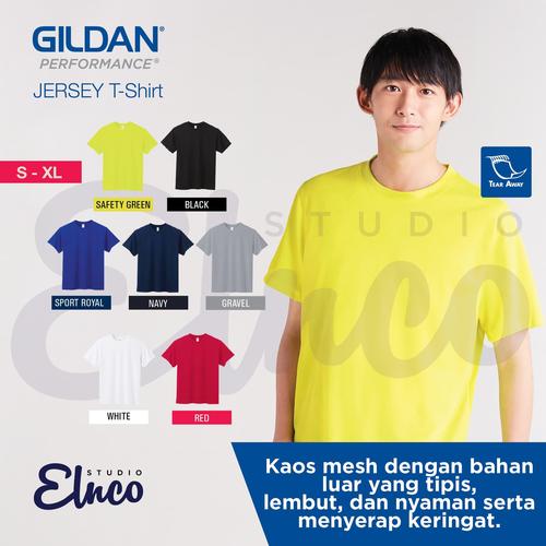 Foto Produk Kaos polos JERSEY kaos dryfit olahraga futsal GILDAN S M L XL dari elncostore