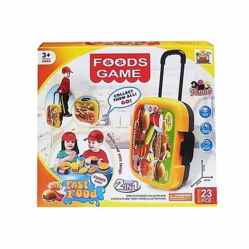 Jual Mainan Anak - Foods Game 4 in 1 Fast Food Play Set Koper Trolley ...