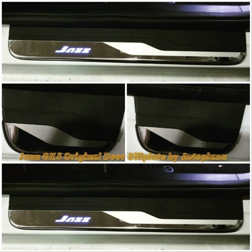Blue Illuminated Led Door Sill Scuff Plate Trim Fit For Honda Fit Jazz 2015-2017 Blue Illuminated Led Door Sill Scuff Plate Trim Fit For Honda Fit Jazz 2015-2017