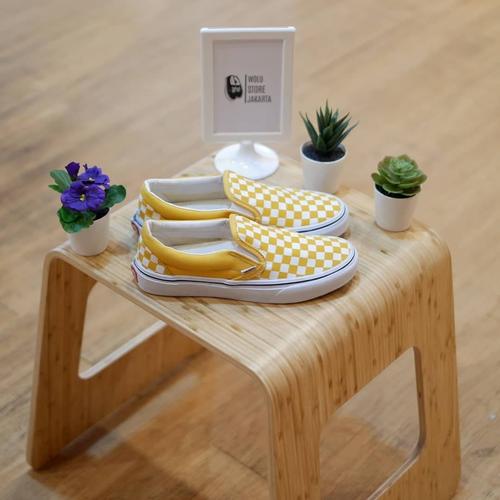 vans ochre checkerboard
