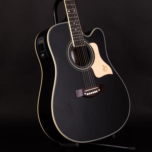 Foto Produk Gitar Akustik Elektrik Tuner Mandalika De Ticco Series Hitam FULLSET dari sarabeautycare and music