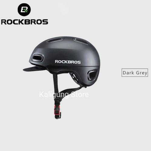Foto Produk ROCKBROS Helm Sepeda Lipat Dark Grey - Cycling Helmet City ride dari Kaligung
