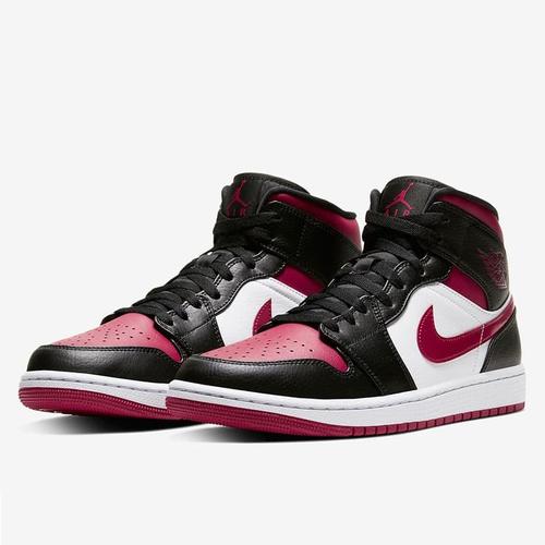 Jual Nike Air Jordan 1 Mid Red Bred Toe 