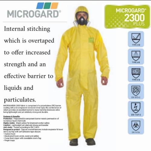 Foto Produk Baju APD Hazmat Safety Coverall Microgard 2300 Plus Protective Suit dari Nizy Art Store