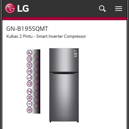 Gambar KULKAS LG GN-B195SQMT SMART INVERTER KOMPRESOR 3 PINTU dari rinz olshop Jakarta Utara Tokopedia