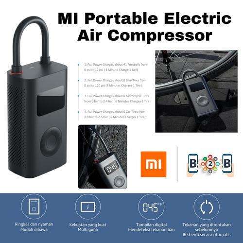 Foto Produk XIAOMI MIJIA MI Portable Electric Air Compressor - Pompa Ban Elektrik dari b2b mobile