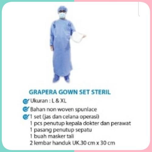 Foto Produk Grapera Gown Set Steril (Set) dari B'gen Official Store