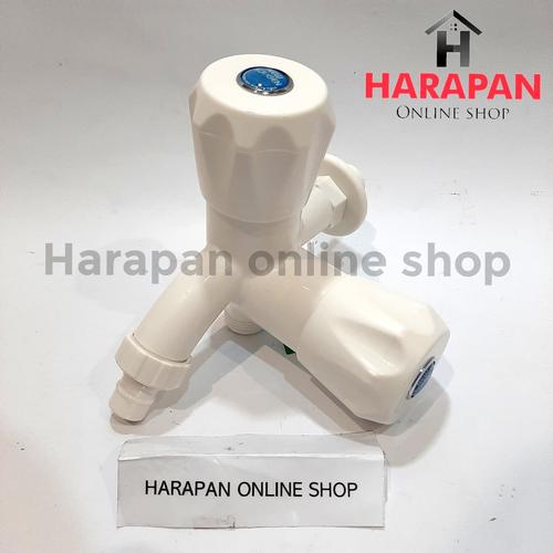 Foto Produk Kran Cabang Plastik New Soligen Kran Shower - KERAN DOUBLE SOLIGEN S10 dari Harapan online shop