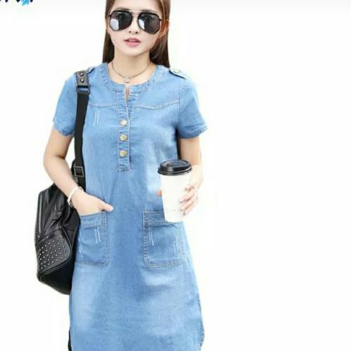 Jual Rumah4j- 824 Dress jeans pocket 