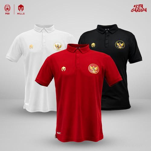 Gambar MILLS Timnas Indonesia Garuda Poloshirt 17001GR - Putih, XS dari MILLS Official Jakarta Barat Tokopedia