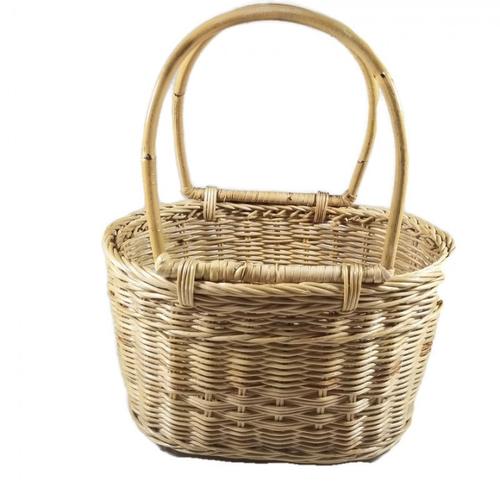 Foto Produk Kerajinan Tangan Rotan - Keranjang Tenteng Oval Besar 40x40x26cm dari Tanaga Online Shop