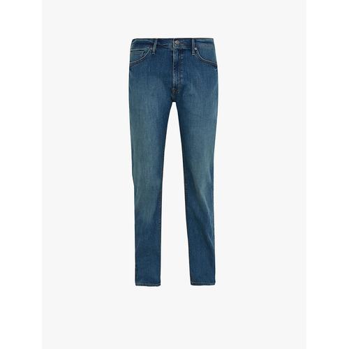 Straight Fit Stretch Jeans-Blue 30-36 