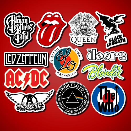 Jual Stiker Retro Pop / Rock Band 01 untuk Laptop, Mobil, Koper, dll ...