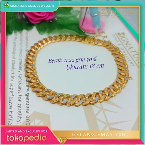 Jual Gelang Emas Model Sisik Naga Emas Kuning Kombinasi 2d 0104 Kota Depok Signature Gold Jewellery Tokopedia