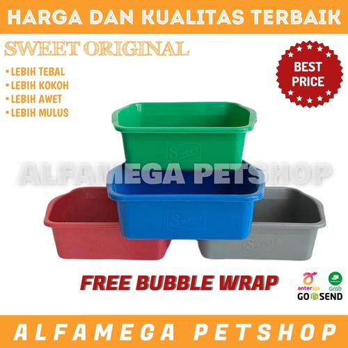 Foto Produk TEMPAT BAK BASKOM PASIR KOTORAN ANJING KUCING SUPER TEBAL SWEET ORI dari Alfamega Petshop