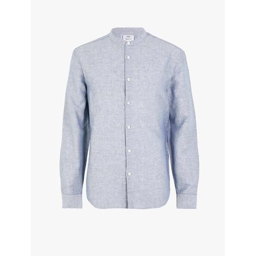 Linen Blend Grandad Shirt 