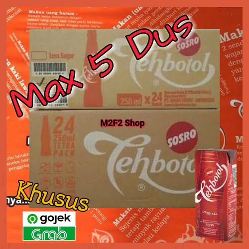 Foto Produk Teh Botol Kotak Sosro - 250 ml / Teh Kotak (Khusus Gojek/Grab) dari M2F2 Shop