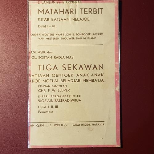 Jual iklan buku jaman dulu Bacaan Melajoe Batavia ejaan lama SA56