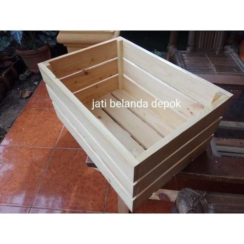 Jual Kotak Kayu Jati Belanda 40x35x25 / Keranjang Peti / Wooden Crates