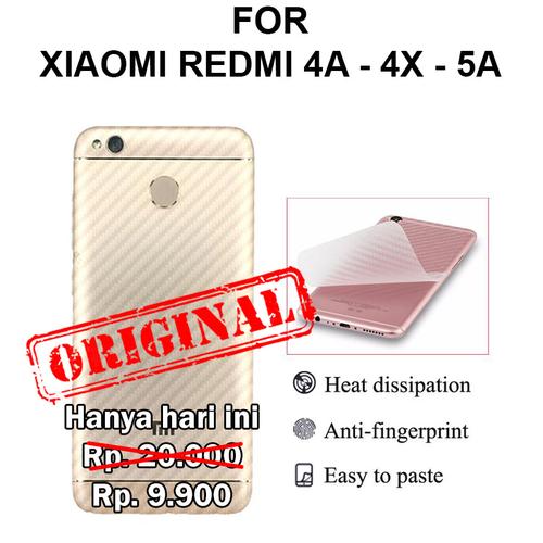 Foto Produk Skin carbon Xiaomi Redmi 4A - 4X - 5A garskin anti gores body belakang - 4x dari Casing handphone murah