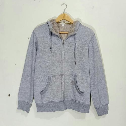 uniqlo abu abu harga jaket hoodie uniqlo original