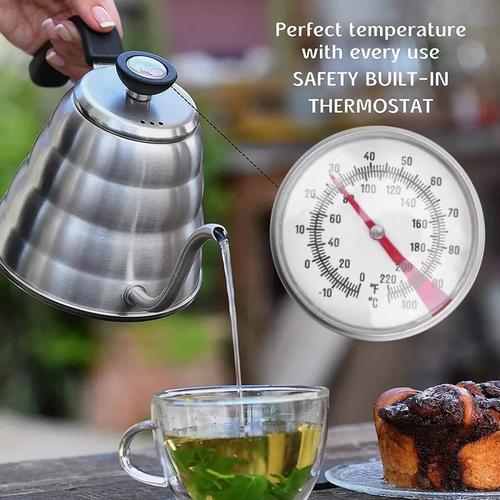 Foto Produk Coffee Maker Pot V60 Drip Kettle Teko Barista 1200ML with Thermometer dari rubic wear