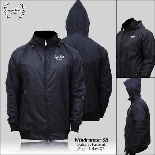 Foto Produk Jaket running windrunner pria/jaket windrunner pria/jaket parasut pria - Hitam dari artacollection13