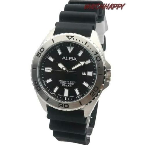 Foto Produk Jam Tgn ALBA ORIGINAL 100% AH9025X1 Sport Rubber Black AH9025 GARANSI dari Watchhappy