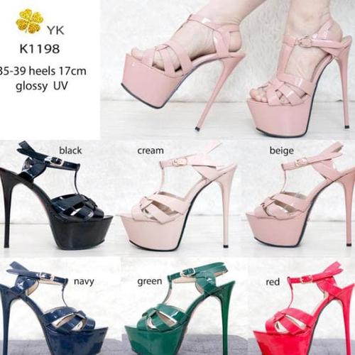 K1198 High strap angkle YSL heels 17cm 