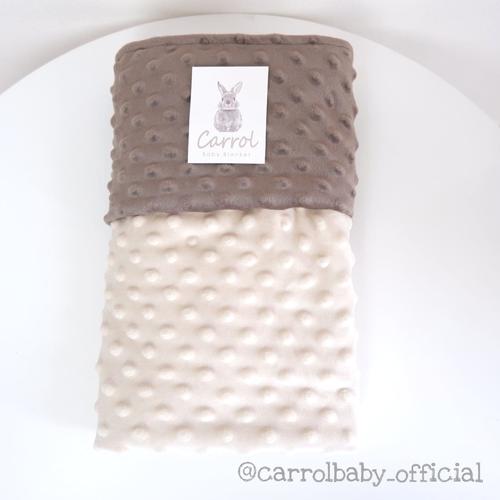 Foto Produk Carrol baby double side minky blanket | cream - dark brown dari carrolbabyofficial