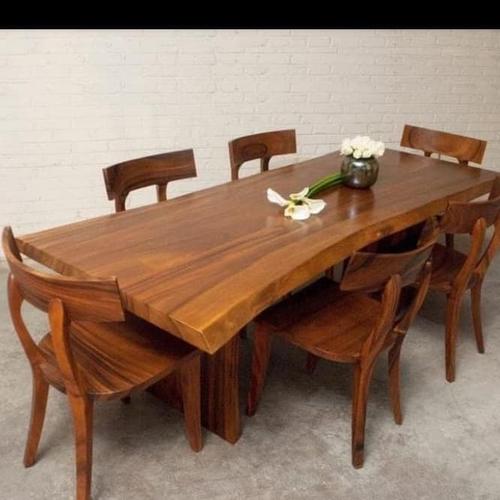 Jual dining set meja makan kursi makan minimalis kayu tembesi solid