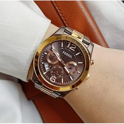 fossil boyfriend two tone watch es4284 