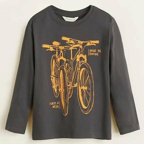 Jual MANGO Long sleeve Graphic T-shirt 