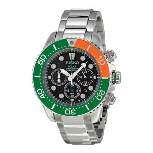 Jual Seiko Diver SSC237P1 Solar Choronograph 200m Green Orange