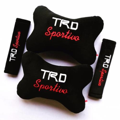 Jual Bantal Mobil TRD Sportivo Toyota Racing 2 in1 / Bantal Mobil Set ...
