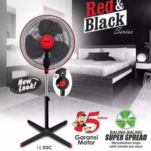 Foto Produk kipas angin COSMOS berdiri 16 XDC - stand fan 16 inci - red black dari sini grosir