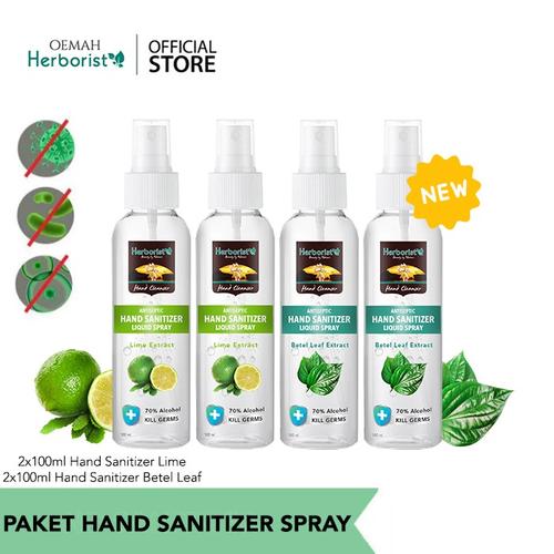 Foto Produk Herborist Paket Hand Sanitizer Spray 100ml (4 Pcs) dari Oemah Herborist