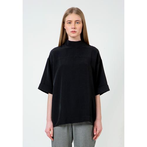 Foto Produk Colorbox Black High Neck short blouse I-Bswkey120D011 Black - Black, M dari Colorbox Indonesia