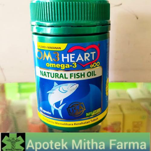 Gambar OMEHEART 60 kapsul OMEGA 3 NATURAL FISH OIL dari Apotek Mitha Farma Kab. Badung Tokopedia