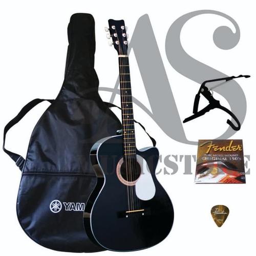 Foto Produk Gitar Akustik Yamaha Hitam / Gitar Untuk Pemula dari sarabeautycare and music