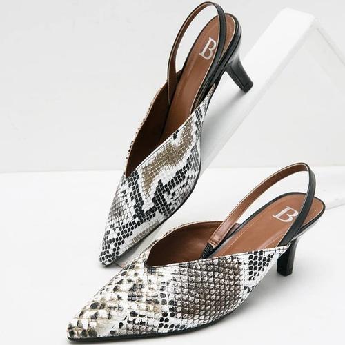 Luna Ocean Snake Skin Heels Multicolor 