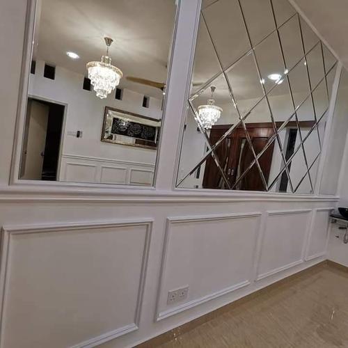 Jual Wall Moulding (Wainscoting) Bahan Kayu Asli Finishing Cat Duco