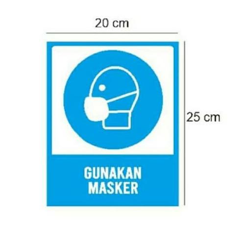 Jual stiker sign board gambar gunakan masker - Kota Surabaya - Piramida ...