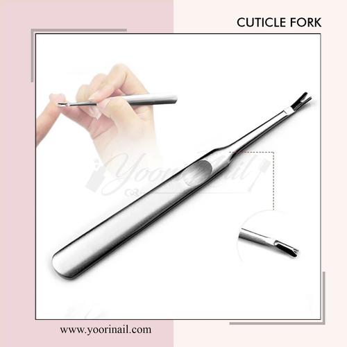 Jual Cuticle Fork pendorong kutikula lidah ular stainless steel manicure Kota Surabaya Yoori
