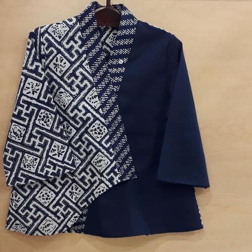 Foto Produk Blus batik kimono - Navy Blue, L dari batik afis