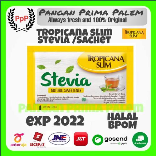 Foto Produk Tropicana Slim Sweetener Stevia 100pcs/Pack Gula Jagung dari Pangan Prima Palem
