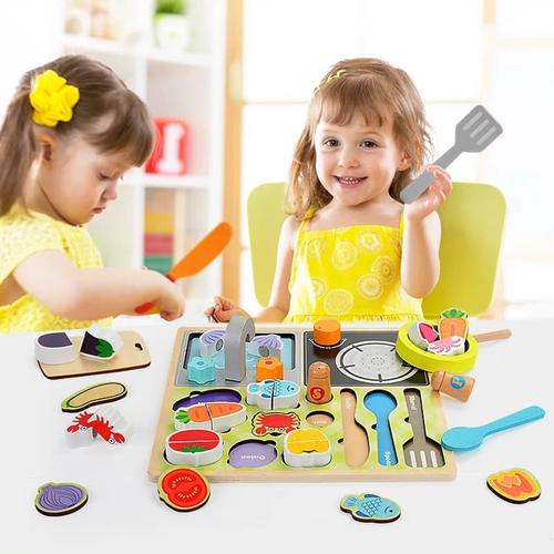 Foto Produk Mainan Puzzle Potong Sayur dan Masak ~ WOODEN PUZZLE KITCHEN COOKING dari lovely kayy