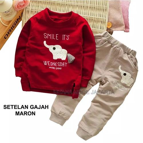 Foto Produk Baju Anak / Gajah Stelan Anak Laki 2-4 Thn dari Sekarimba
